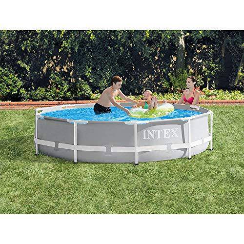 Intex 26701EH 10ft x 30in Prism Metal Frame Above Ground Swimming Pool Bundle with Pump and Pool Care Pool Chemical 3-Inch Chlorine Tabs, 5 Lbs