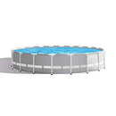 Intex 26755EH 20ft x 52in Prism Frame Above Ground Swimming Pool Set with 120V 1,600 GPH Cartridge Filter Pump in Gray