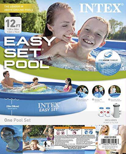 Intex 28131EH 12ft X 30in Easy Pool Set, 12 ft x 30 in, Blue