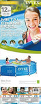 Intex 28210EH 12 Foot x 30 Inch Above Ground Swimming Pool That Fits up to 6 People with Easy Set-Up (Pump Not Included)