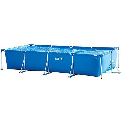 Intex 28273EH 14.75ft x 33In Rectangular Frame Outdoor Easy Assemble Backyard Above Ground Swimming Pool w/Flow Control Valve & Rust Resistant Frame