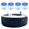 Intex 28405E PureSpa 4 Person Home Outdoor Inflatable Portable Heated Round Hot Tub Spa 58-inch x 28-inch with 120 Bubble Jets, Built in Heat Pump, and 4 Type S1 Filter Cartridges