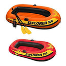 Intex 3 Person Fishing Raft w/ Pump & Oars & 2 Person Raft Set w/ 2 Oars & Pump