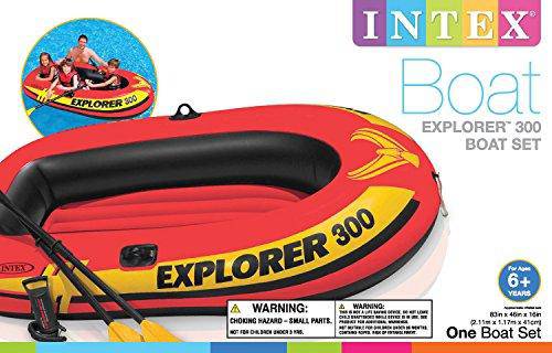 Intex Cuttlefish Raft Intex 3 Person Fishing Raft w/ Pump & Oars & 2 Person Raft Set w/ 2 Oa