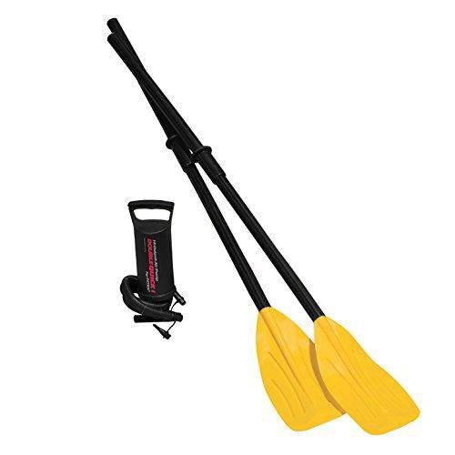 Intex 3 Person Raft w/ Pump & Oars & 2 Person Raft Set w/ 2 Oars & Pump (2 Pack)