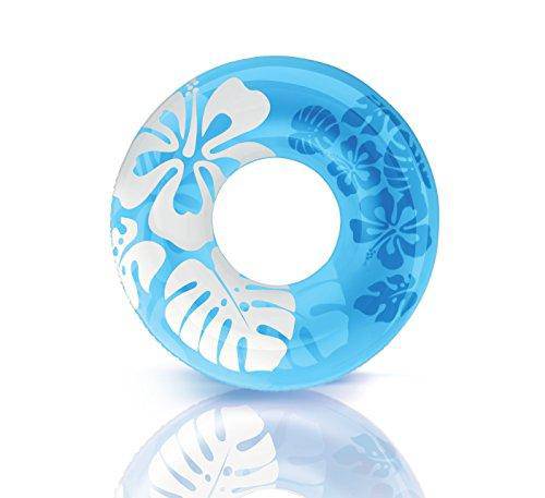 Intex 36 Inch Transparent Inflatable Round Swimming Pool Ring Float (2 Pack)