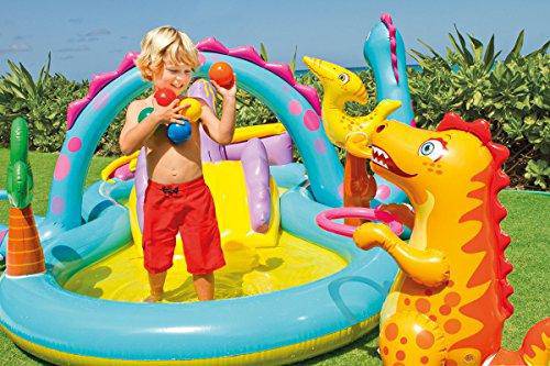 Intex 4'x48" Royal Castle Baby Pool & 11'x7.5' x44" Dinoland Kiddie Pool