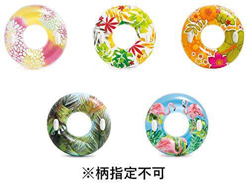 Intex 58263EP Groovy Color Inflatable Tropical Flower Transparent Tube Raft