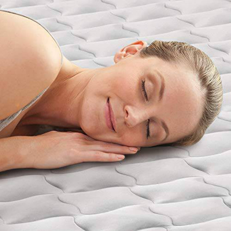 Intex 64463W Supreme Dura-Beam Inflatable Air Flow Raised Airbed Mattress with Built-in Pump, Queen