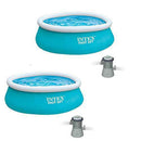 Intex 6ft x 20in Easy Set Inflatable Swimming Pool and Filter Pump (2 Pack)