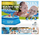 Intex 8ft x 2.5ft Easy Set Inflatable Swimming Pool with Filter Pump, Blue