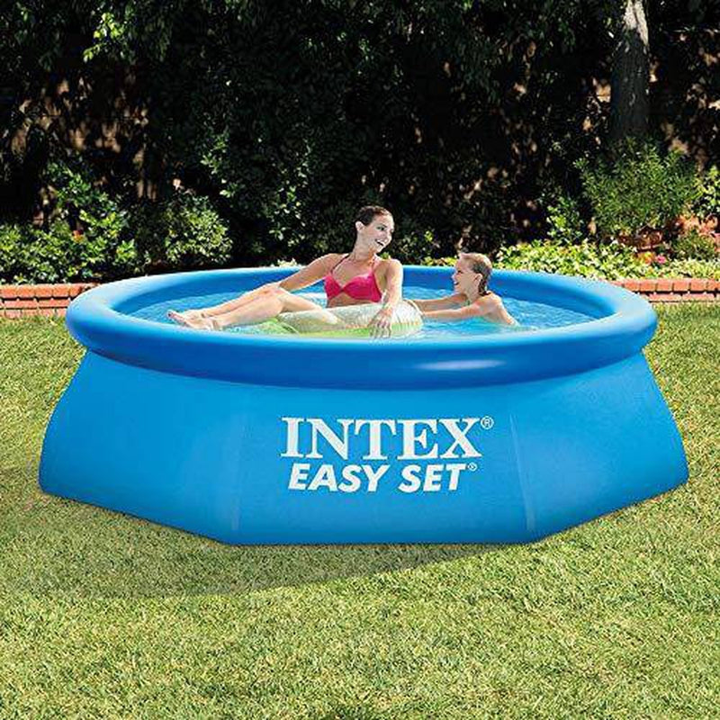 Intex 8ft x 2.5ft Easy Set Inflatable Swimming Pool with Filter Pump,