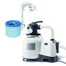 Intex Above Ground Pool Sand Filter Pump Bundled w/ Wall Mount Automatic Skimmer