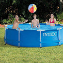 Intex Above Ground Swimming Pool with Filter Pump 10' x 30" Metal Frame