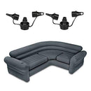 Intex Air Pump w/ 3 Nozzles (2 Pack) w/ Intex Inflatable Couch w/ Cupholders