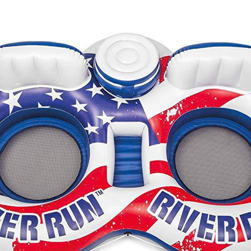 Intex American Flag 2 Person Float w/ River Run 1 Person Tube