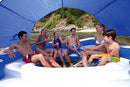 Intex American Flag 2 Person Pool Float w/ Tropical Breeze 6 Person Lake Raft