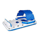 Intex American Flag 2 Person Pool Float w/ Tropical Breeze 6 Person Lake Raft