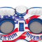 Intex American Flag 2 Person Pool Tube w/ Cooler & American Flag 2 Person Float