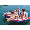 Intex American Flag Inflatable 2 Person Pool Tube Float with Cooler (3 Pack)