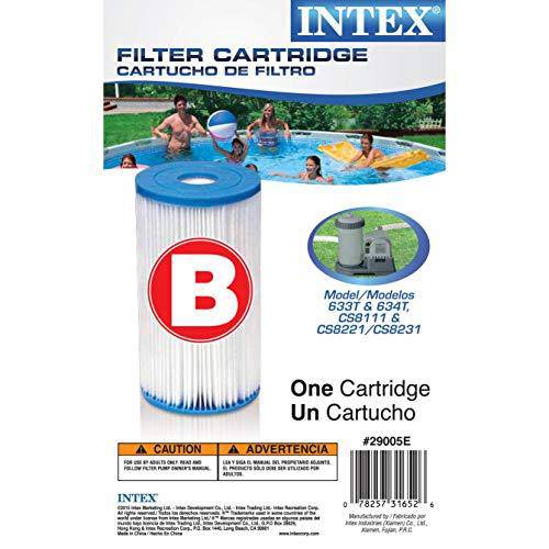 Intex B00LCIR3VS Pool Easy Set Type B Replacement Filter Pump Cartridge (3 Pack), 1 Pack, White