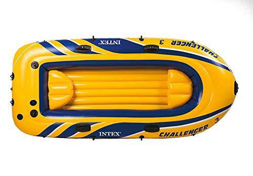 Intex Challenger 3 Inflatable Boat Set with Pump and Oars, 2 Pack | 2 x 68370EP