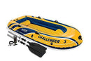 Intex Challenger 3 Inflatable Boat Set with Pump and Oars, 2 Pack | 2 x 68370EP