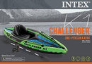 Intex Challenger K1 1-Person Inflatable Sporty Kayak w/Oars and Pump (2 Pack)