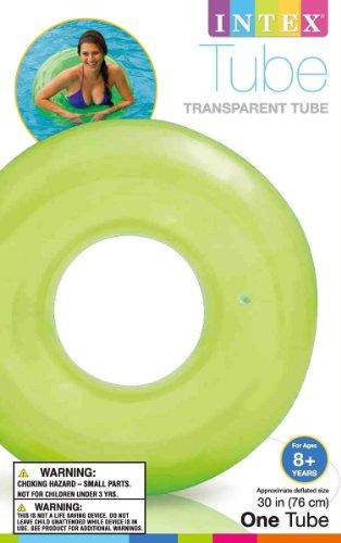Intex Colorful Transparent Inflatable Swimming Pool Tube Raft | 59260EP, Assorted colors