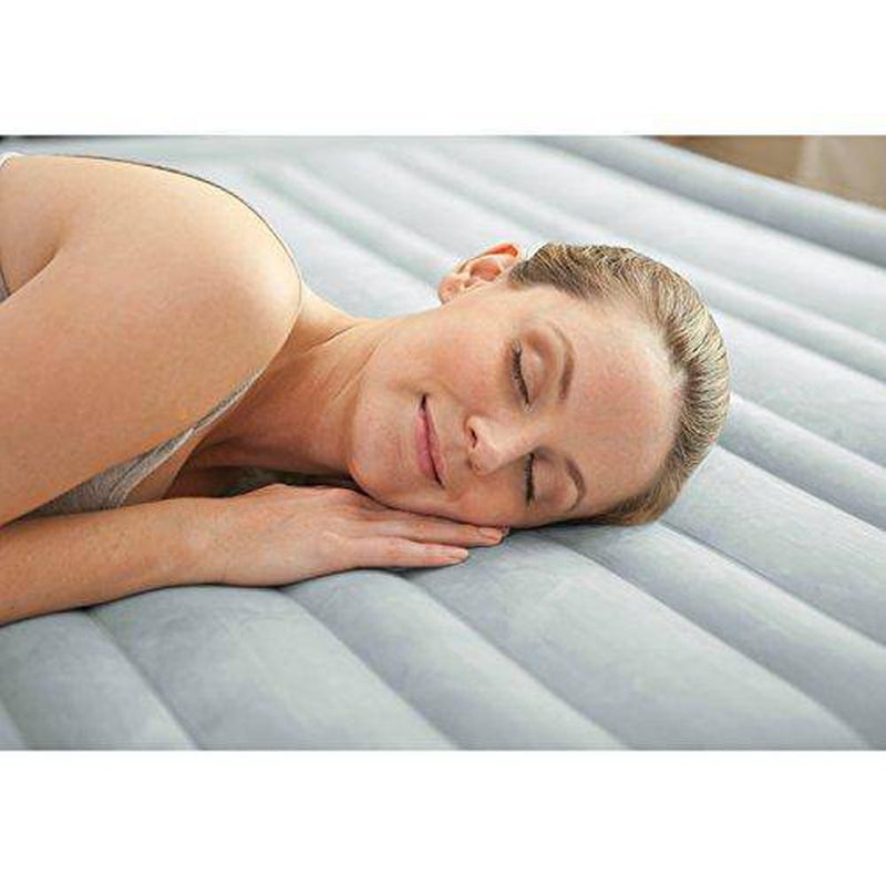 Intex Comfort Plush Mid Rise Dura-Beam Airbed with Built-in Electric Pump, Bed Height 13", Twin