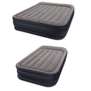 Intex Deluxe Air Bed, Queen & Intex Deluxe Airbed, Twin with Built In Pumps