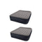 Intex Deluxe Raised Blow Up Air Bed Mattress with Built In Pump, Queen (2 Pack)