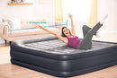 Intex Dura-Beam 16.5 Inch Deluxe Elevated Inflatable Pillow Rest Air Mattress Bed with Built-in Internal Pump, King