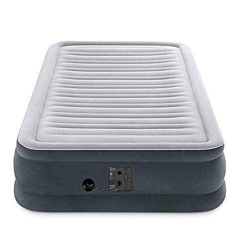 Intex Dura Beam Plus Mid Rise Queen Air Bed & (2)Twin Air Beds w/ Built In Pumps