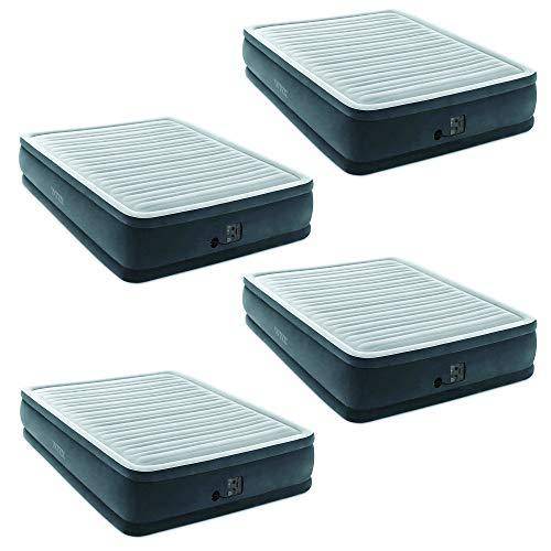 Intex Dura Beam Plus Series Elevated Mattress w/Built-in Pump, Queen(4 Pack)