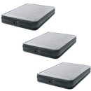 Intex Dura Beam Plus Series Mid Rise Queen Air Bed with Built In Pump (3 pack)