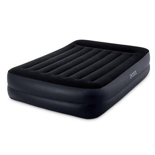 Intex Dura-Beam Series Pillow Rest Raised Airbed W/ Built-In Pillow & Internal Electric Pump, Bed Height 16.5", Queen