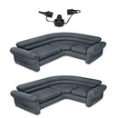 Intex Electric Air Pump w/ Intex Inflatable Couch w/ Cupholders (2 Pack)