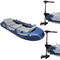 Intex Excursion 5 Inflatable Boat Set & 2 Transom Mount 8 Speed Trolling Motors