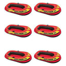 Intex Explorer 200 Inflatable 2 Person Boat Raft Set w/ 2 Oars & Pump (6 Pack)