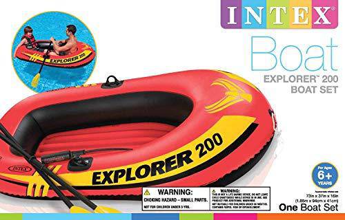Explorer 200 Raft Intex Explorer 200 Inflatable 2 Person Boat Raft Set w/ 2 Oars & Pump