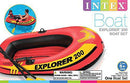 Intex Explorer 200 Inflatable 2 Person River Boat Raft Set Oars & Pump (4 Pack)