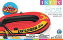 Intex Explorer 300 Inflatable Fishing 3 Person Raft Boat w/Pump & Oars (6 Pack)