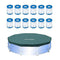 Intex Filter Cartridge for Swimming Pool (12 Pack) w/ Intex 10-Foot Pool Cover