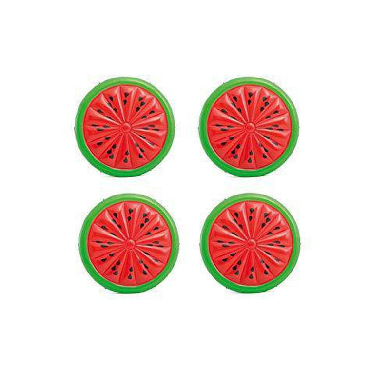 Intex Giant Inflatable 72" Watermelon Island Summer Swimming Pool Float (4 Pack)