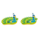 Intex Giant Inflatable Colorful Peacock Island Ride On Pool Float Raft (2 Pack)