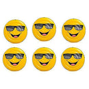 Intex Giant Inflatable Emoji Cool Guy Island Lounger Ride On Pool Float (6 Pack)