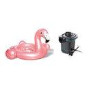 Intex Giant Inflatable Flamingo Swimming Pool Float and 120V Electric Air Pump