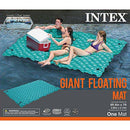 Intex Giant Inflatable Floating Water Pool Lake Mat Platform Pad, Teal (4 Pack)