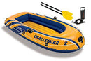 Intex Inflatable 2 Person Floating Boat Raft Set w/ Oars & Air Pump (3 Pack)